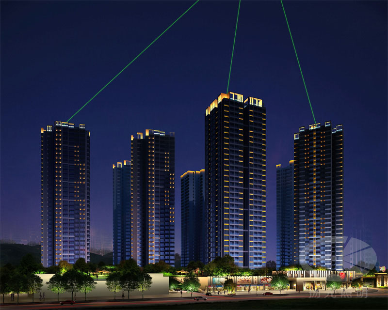 樓宇夜景燈光設計效果圖二