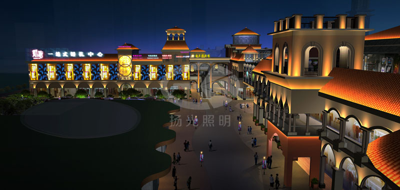 商業(yè)街夜景亮化設(shè)計(jì)效果圖二