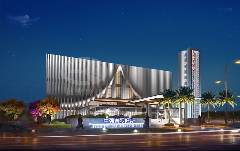 旅店夜景燈光設(shè)計效果圖