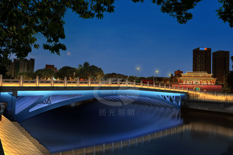 橋梁夜景照明設(shè)計效果圖