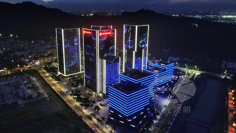 大廈外立面亮化工程夜景圖