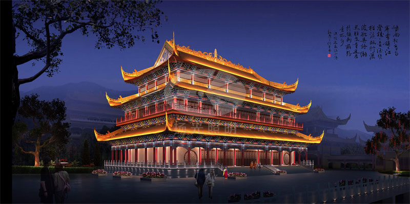 古建筑戶外照明設計效果圖