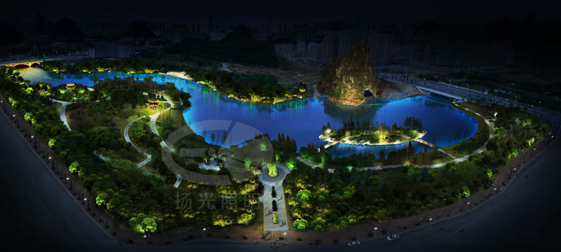 園林夜景照明設(shè)計(jì)效果圖