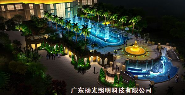 金海灣嘉華酒店中央水池區(qū)夜景工程