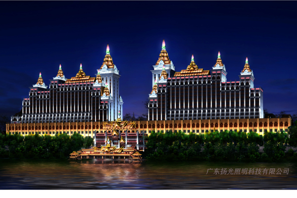云南湄光河人家酒店夜景照明設計