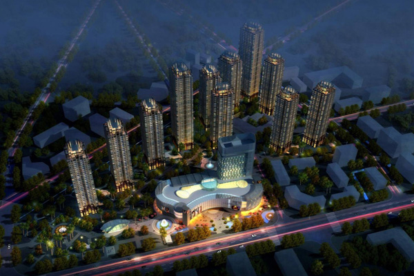 昆明怡合景苑夜景照明工程