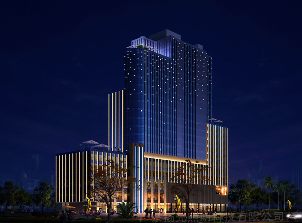 云南昆銳商務中心夜景照明