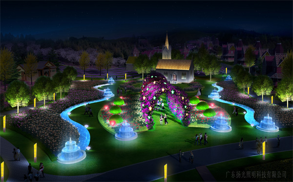 貴定四季花谷玫瑰花園景觀亮化